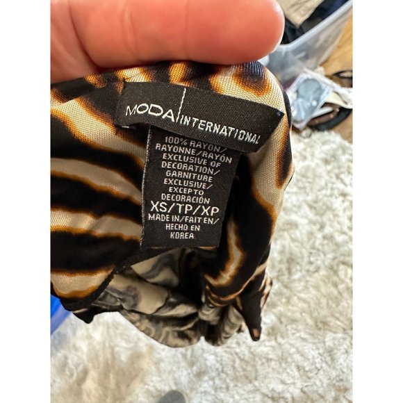 Moda International animal print mini or tunic XS - Picture 3 of 5
